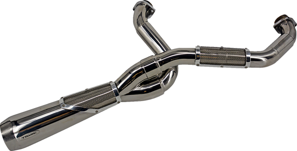 Trask Big Sexy 2-into-1 exhaust with three-step header for Harley Street Bob, Fat Bob, and Low Rider S