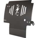 Thrashin Supply Co. woven carbon fiber skid plate with anodized billet aluminum brackets for 2024+ Harley-Davidson Touring