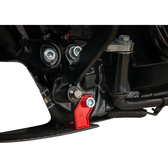 Thrashin Supply Co. woven carbon fiber skid plate with anodized billet aluminum brackets for 2024+ Harley-Davidson Touring