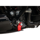 Thrashin Supply Co. woven carbon fiber skid plate with anodized billet aluminum brackets for 2024+ Harley-Davidson Touring