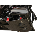 Thrashin Supply Co. woven carbon fiber skid plate with anodized billet aluminum brackets for 2024+ Harley-Davidson Touring