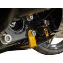 Thrashin Supply Co. woven carbon fiber skid plate with anodized billet aluminum brackets for 2024+ Harley-Davidson Touring