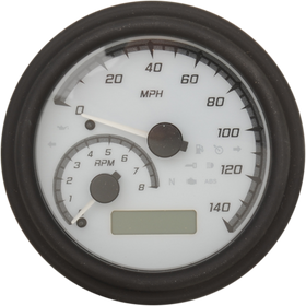 Dakota Digital 4-5/8" Tank Gauge System - White/Gray/Black Trim