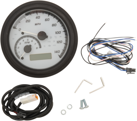 Dakota Digital 4-5/8" Tank Gauge System - White/Gray/Black Trim