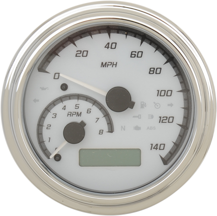 Dakota Digital 4-5/8" Tank Gauge System - White/Gray/Chrome Trim
