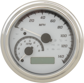 Dakota Digital 4-5/8" Tank Gauge System - White/Gray/Chrome Trim