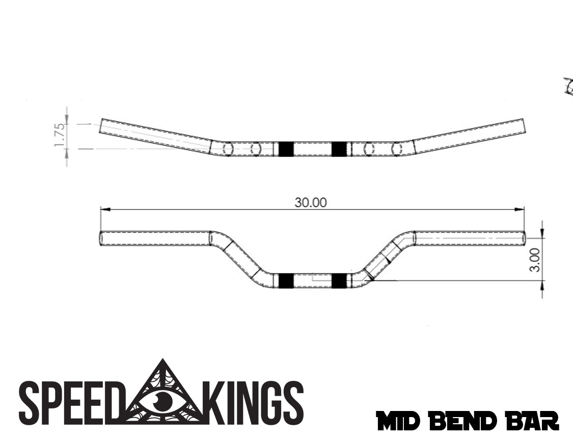 スピードキング　ハンドルバー　Speed Kings Mid Bend Bar